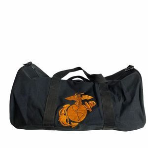 Marine Monogrammed Duffel Bag 20 X 11 Black Gold